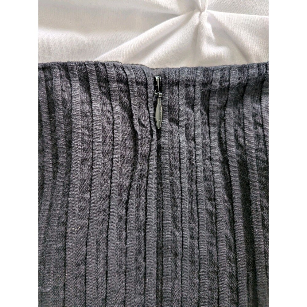 Talbots Skirt Women's 6 Black Cream Pleated Crochet Flare A-Line Boho Cottage - Picture 7 of 9